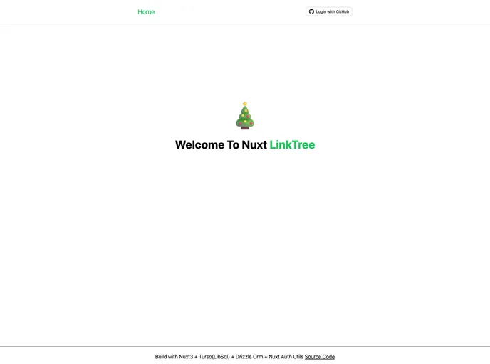 screenshot of Nuxt Linktree