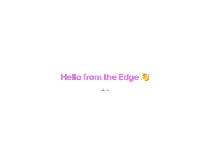 screenshot of Hello Edge