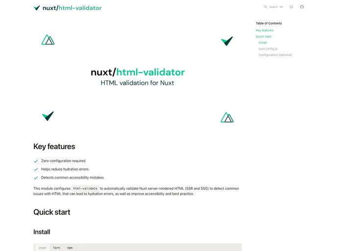 screenshot of Html Validator
