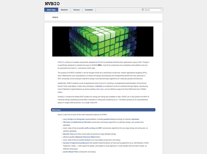 screenshot of Nvbio Gpl