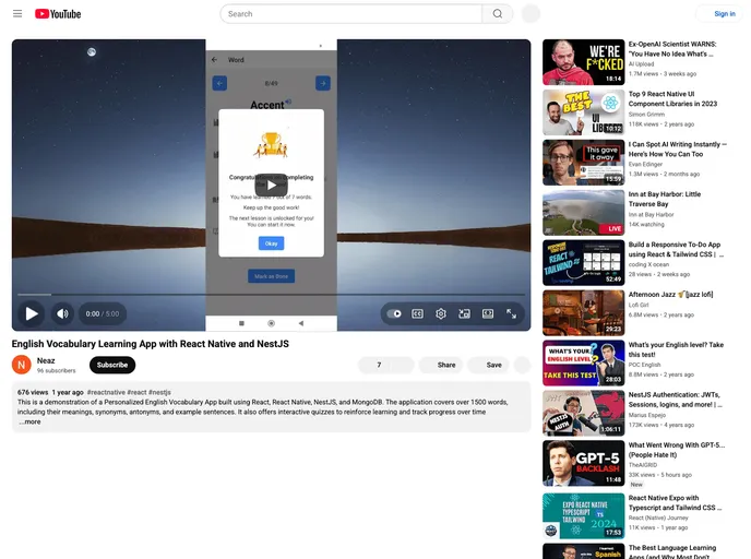 screenshot of WordSage