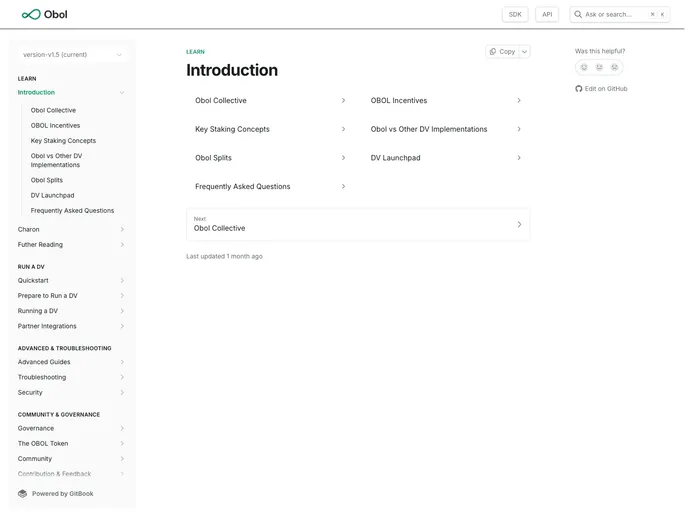 screenshot of Obol Docs