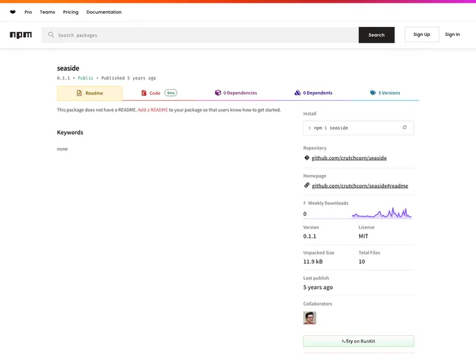 screenshot of Seaside