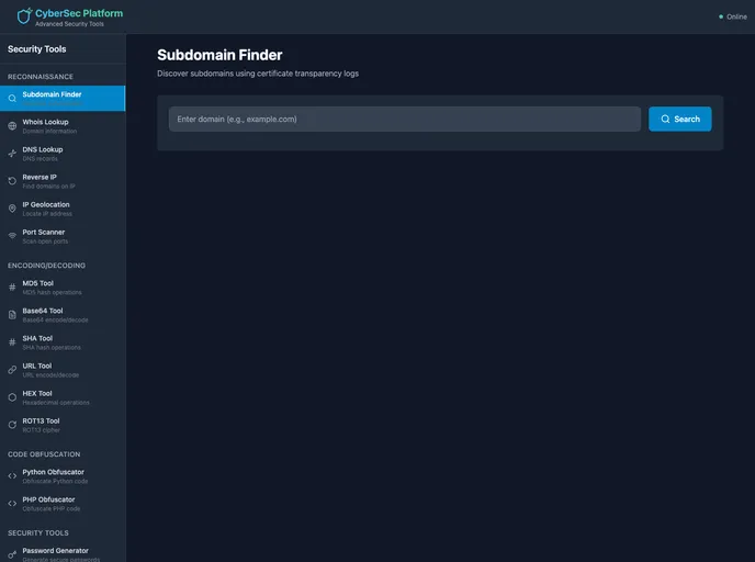 screenshot of Cybersec