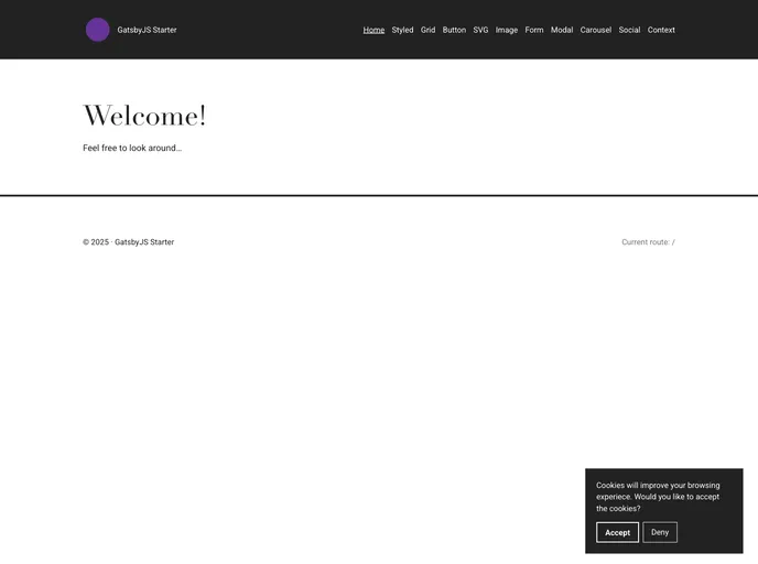 screenshot of Gatsby Starter Oddcamp