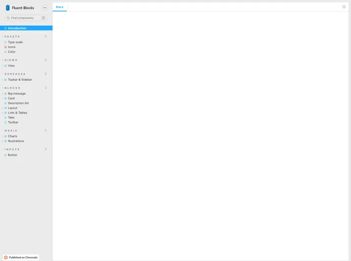 screenshot of Fluent Blocks