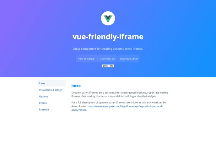 Vue Friendly Iframe