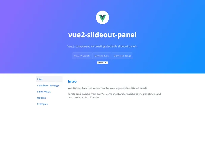 Vue Slideout Panel