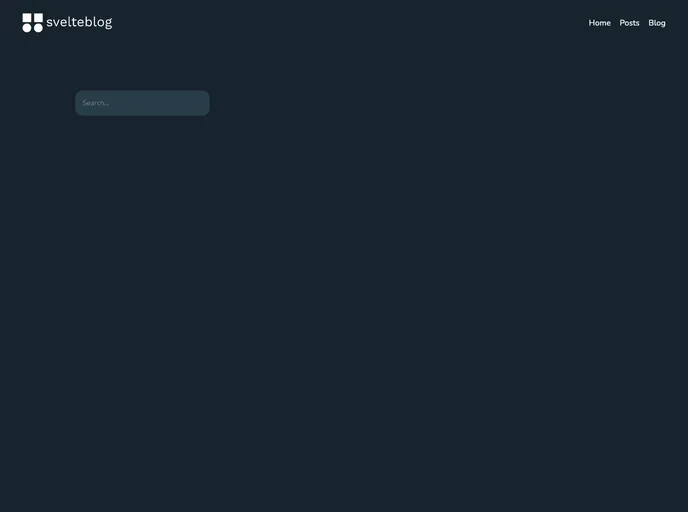 screenshot of Svelte Blog