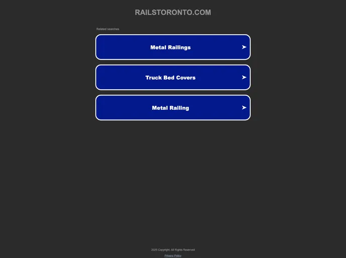 screenshot of Railstoronto.com
