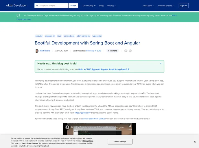 screenshot of Spring Boot Angular Example