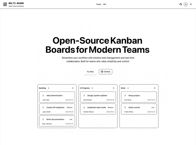 screenshot of Multiboard