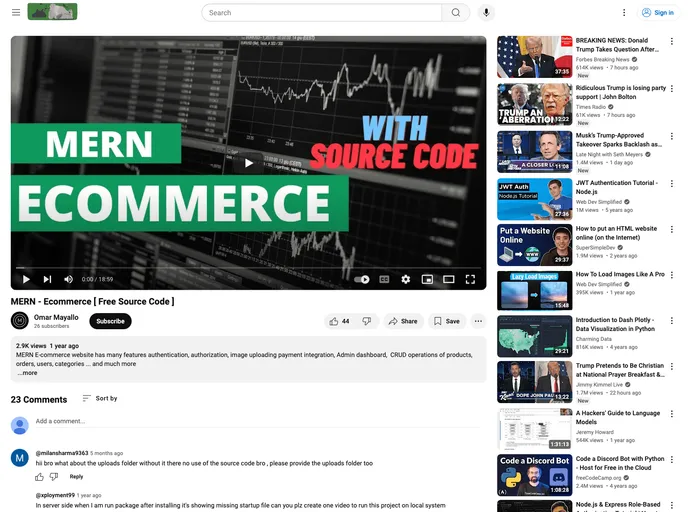 screenshot of MERN Ecommerce