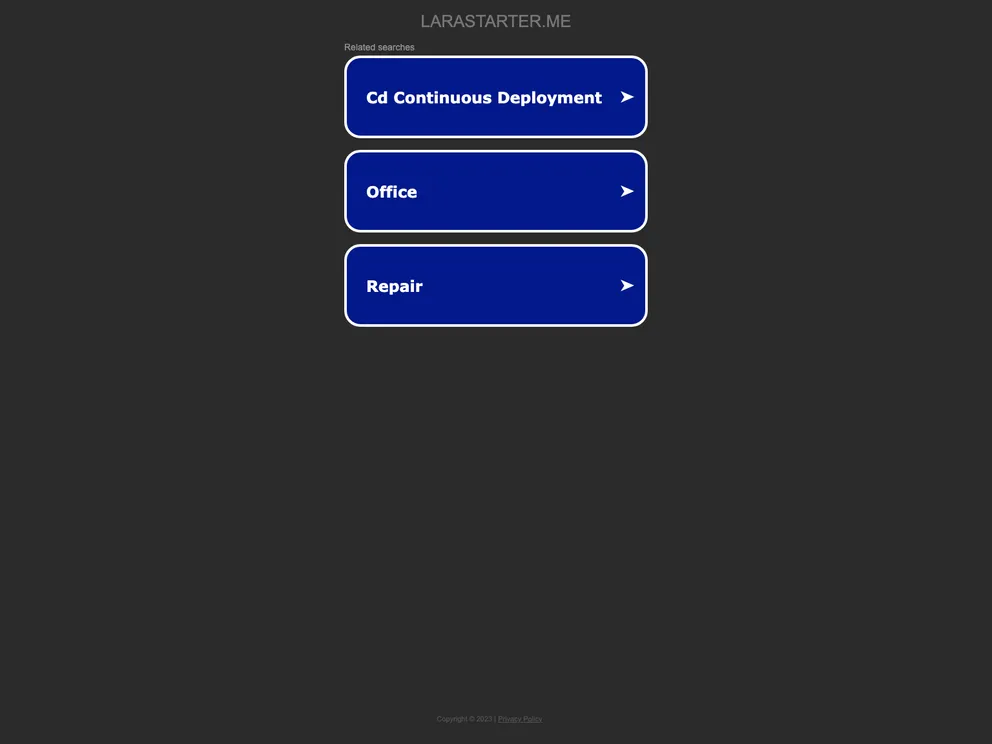 screenshot of Laravel Startkit