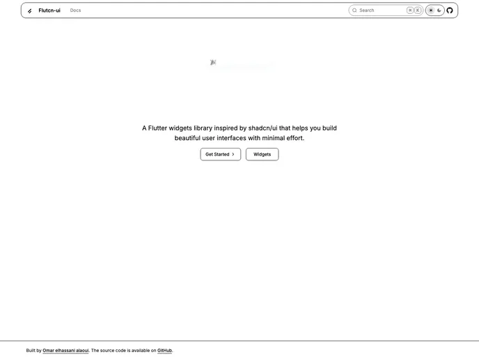 screenshot of Flutcn_ui