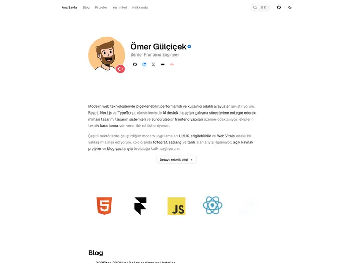 Omergulcicek.com screenshot