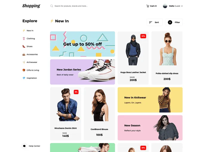screenshot of Next Ecommerce