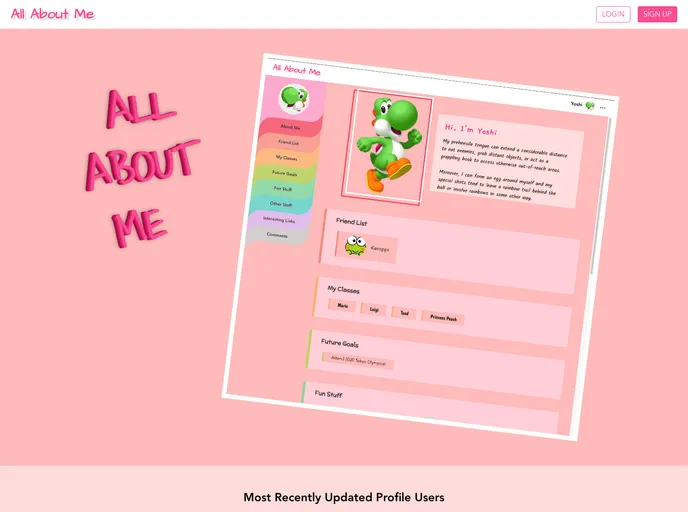 All About Me screenshot