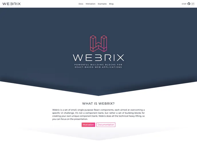 screenshot of Webrix Docs