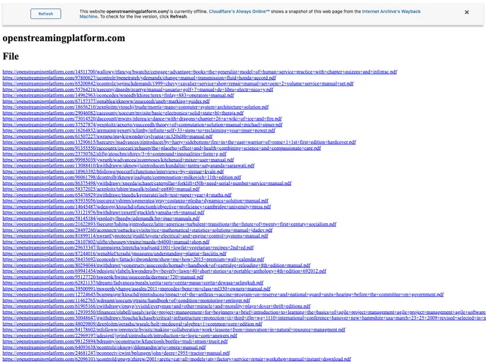 screenshot of Open Streaming Platform