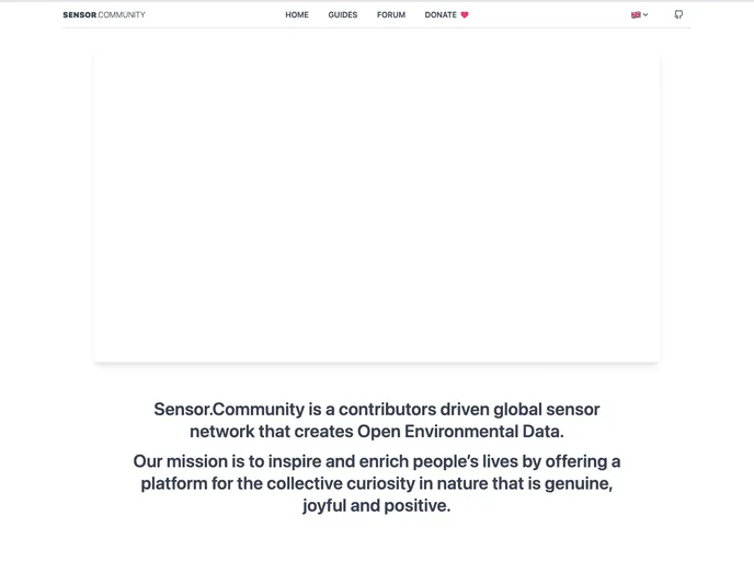 screenshot of Sensor.community