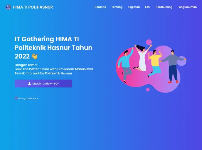 screenshot of Landing Page