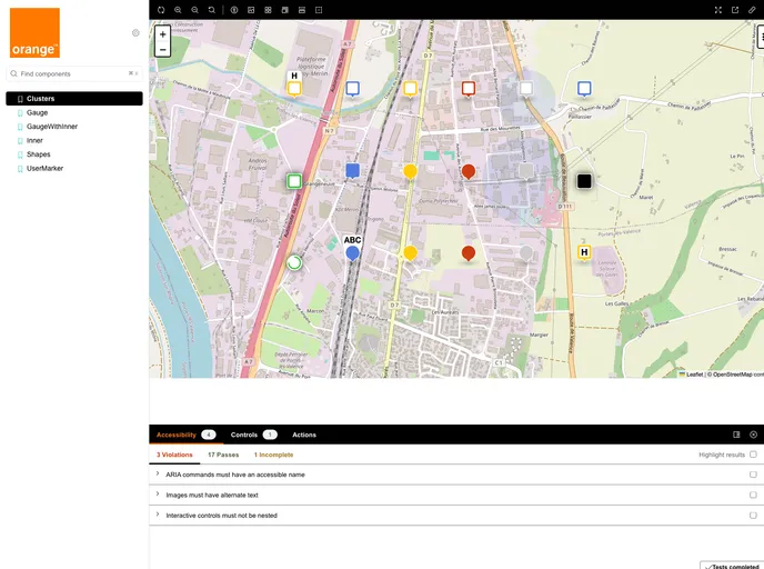 screenshot of IOT Map Component