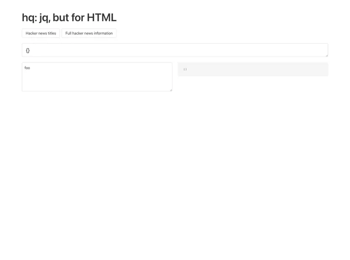 screenshot of Html Query