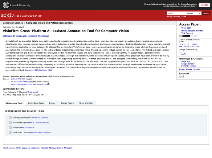 screenshot of VisioFirm