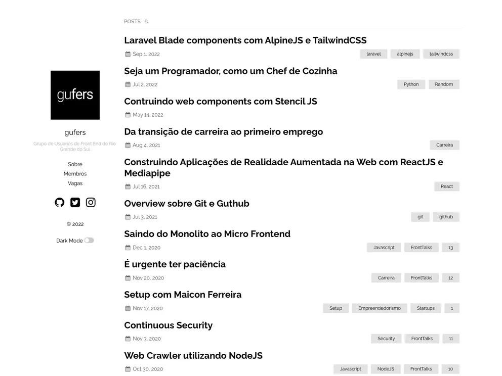 screenshot of Osgufers.github.io