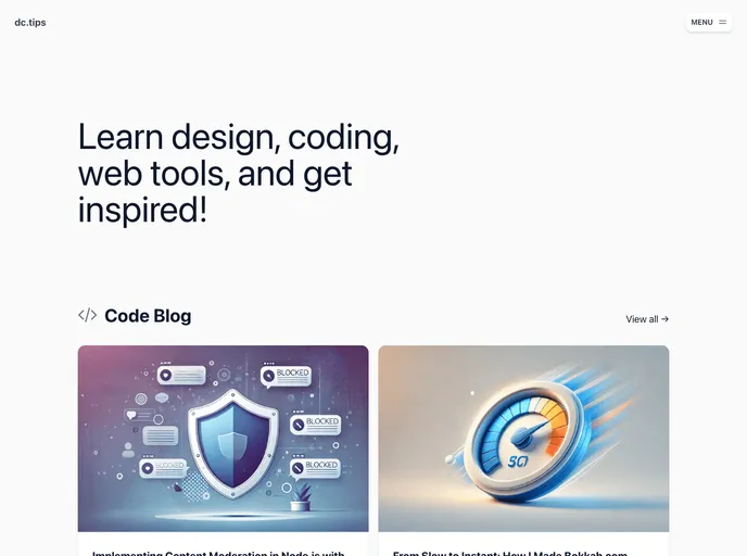 screenshot of Nextjs Blog Tailwind Starter
