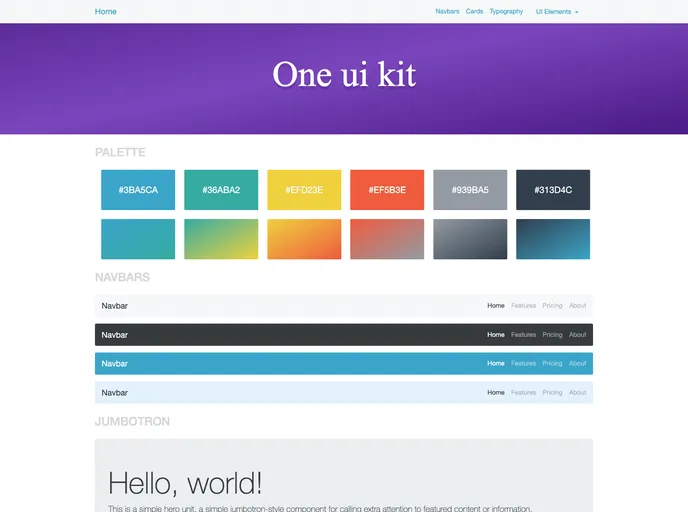 screenshot of One UI Kit