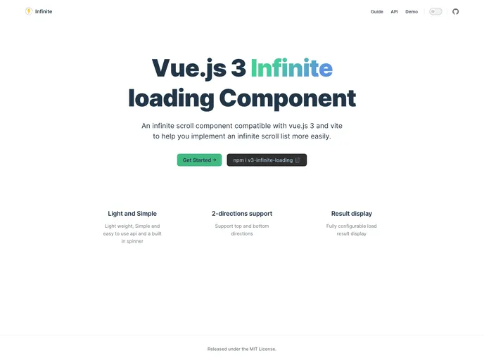 Vue3 Infinite Loading
