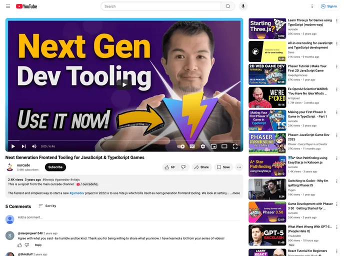 screenshot of Phaser3 Vite Template