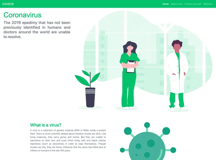 screenshot of COVID19