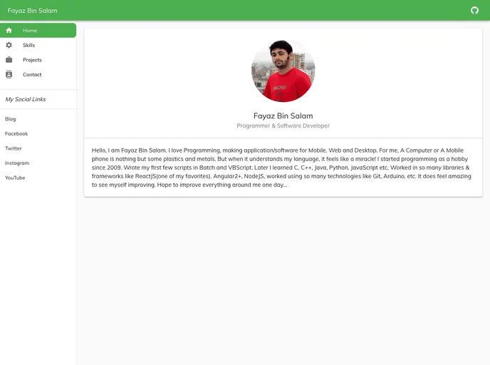 screenshot of Portfolio V1