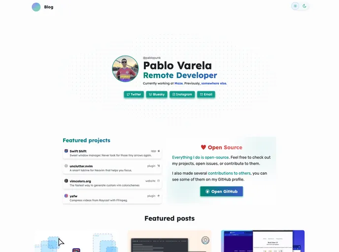 screenshot of Pablopunk.com