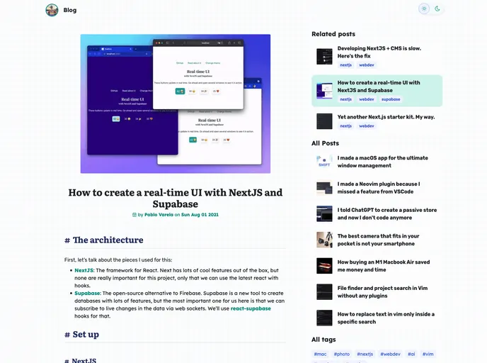 screenshot of Realtime Next