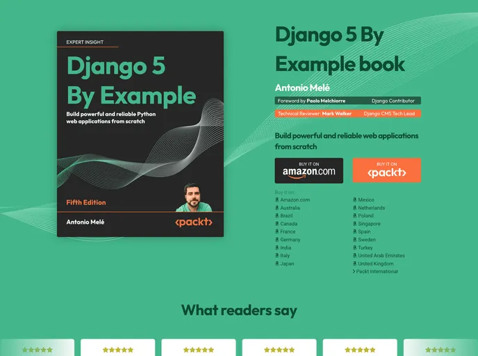 screenshot of Django 4 By Example