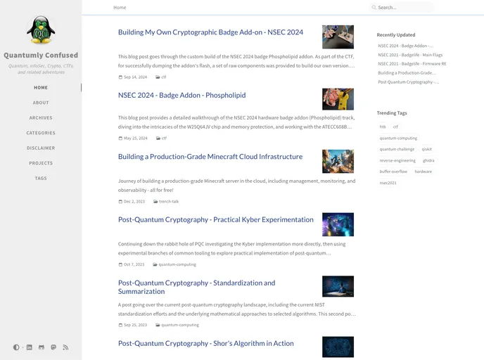 screenshot of Padraignix.github.io