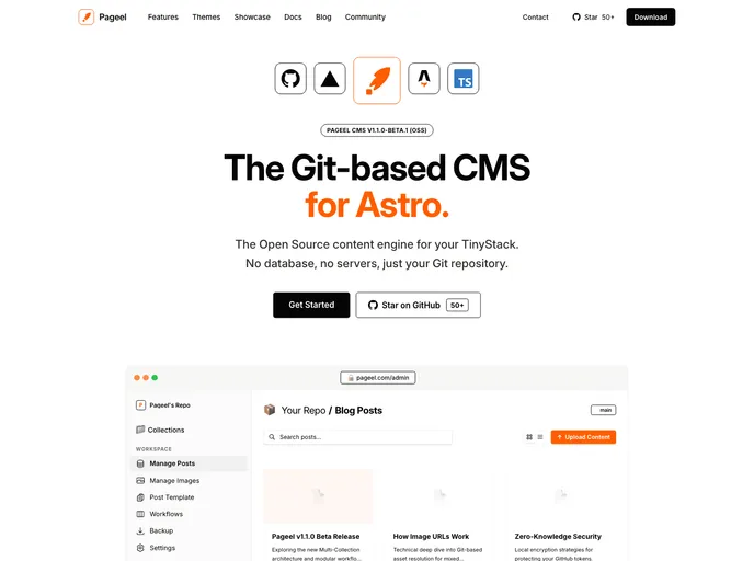 Pageel Cms screenshot