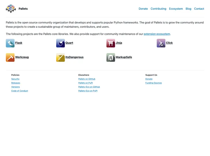 screenshot of Website 2016