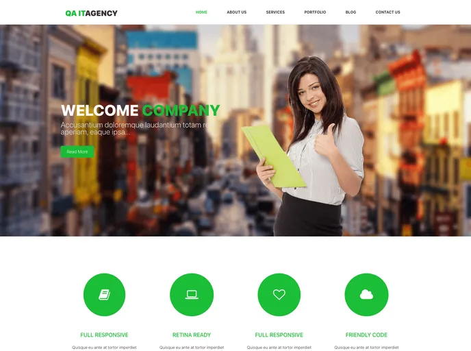 IT Company Website Template Design Using ReactJs screenshot