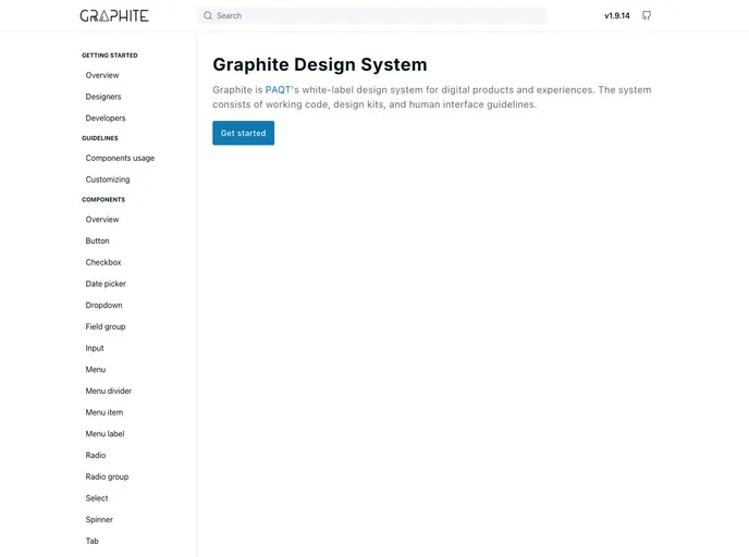 Graphite Design System screenshot