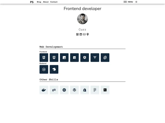 screenshot of Sveltekit Blog