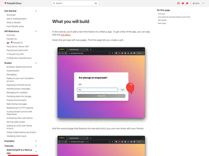 Tutorial Starter Partypoll screenshot