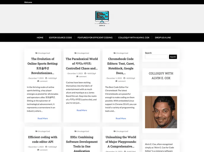 screenshot of Skin UI