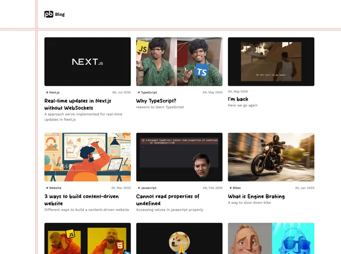 screenshot of Personal Blog Astro