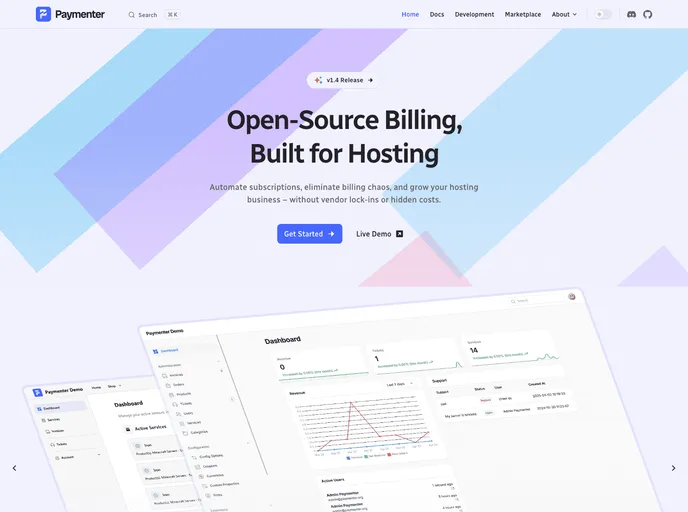 Paymenter screenshot