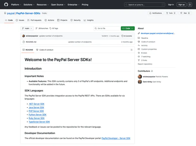 screenshot of Merchant Sdk Php